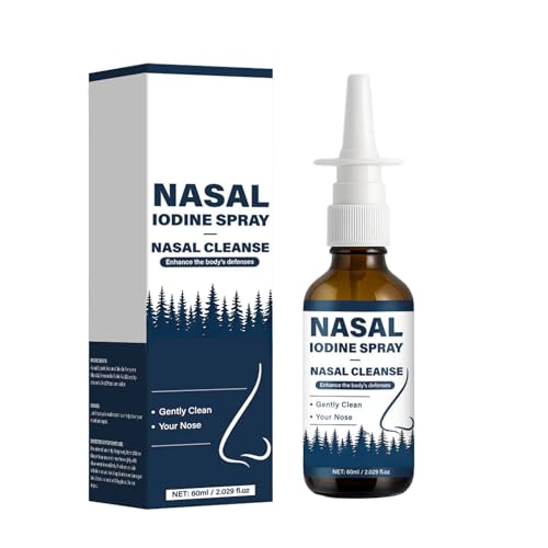 VIPUDA Nutramd Iodine Nasal Spray Cleanses & Refreshes Your Nasal Passages Iodine & Fulvic Acid Blend 100% Natural Mineral Formula 60 ml/2.029 fl.oz (1pc)