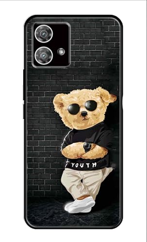 Image of Metal TPU Printed Back Cover for Motorola Edge 40 5G (Cartoon Panda) 360 Degree Protection | Camera Protection -25092024(AH)