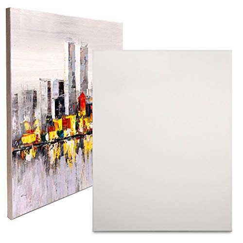 Stretched Painting Canvas Boards 12x16 Inch, Blank Art Canvases for Oil & Acrylic Painting, 100% Cotton, Value Pack of 7 - Thumbnail 6