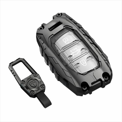 Image of STYLEOBJECT Waterproof Premium Transformer Series Soft Silicon with Keychain & 3 Button Metal Car Key Cover for Hyundai Creta, i20 , Xcent,Verna,Tucson,Elantra, i10,Venue