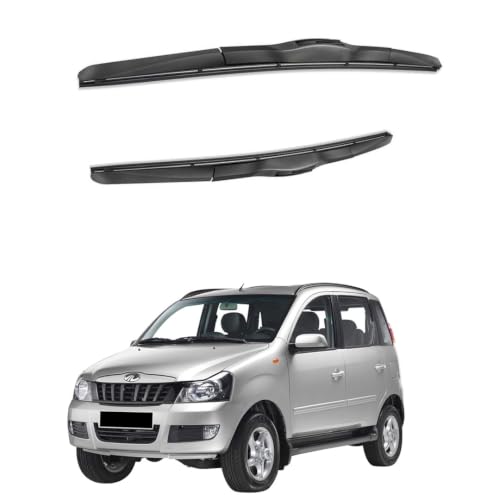 Image of Oshotto Frameless (O.E.M Type) Replacement Wiper Blades Compatible with Mahindra Quanto (24 inch / 20 inch)