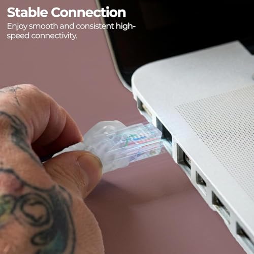 Image of Cat 6 Ethernet Cable 3 Meter High Speed LAN Cable up to 10Gbps, RJ45 Network Patch Cord for Router, PC, Laptop, Gaming Console & Smart TV