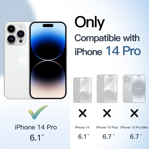 Image of IQShield EvoClear Back cover Case For Apple iphone 14 Pro Shockproof Bumper Protective Covers Cases, Anti-Scratch Hard PC, for Women, Men - Clear