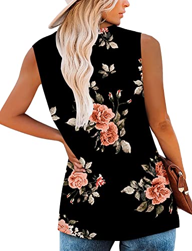 Mystry Zone Women's Maternity Wear Tank Tops Comfy Sleeveless Tshirts Blouse Black X-Large #TOP3