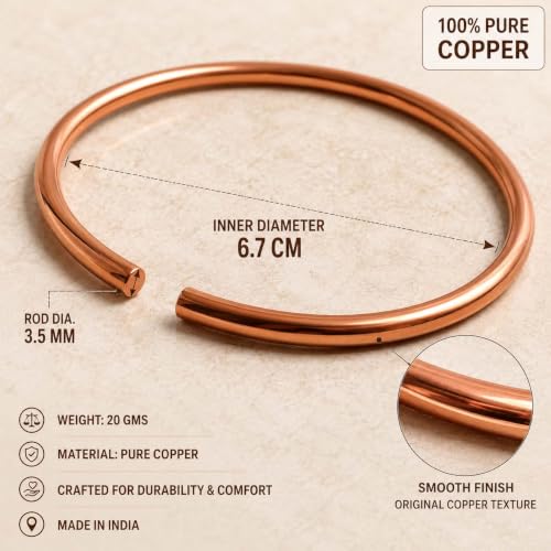 Image of SHINDE EXPORTS Pure Copper Kada /Bracelet for Men and Women.