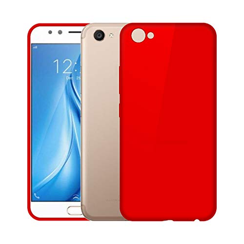 Image of Case Creation Luxurious OG Series for Vivo V5 Case Cover,Anti-Dirty Slim Case Frosted Matte Cute Candy TPU Raised Bezel (Splash of Color) Back Cover for Vivo V5 - Glamour Red