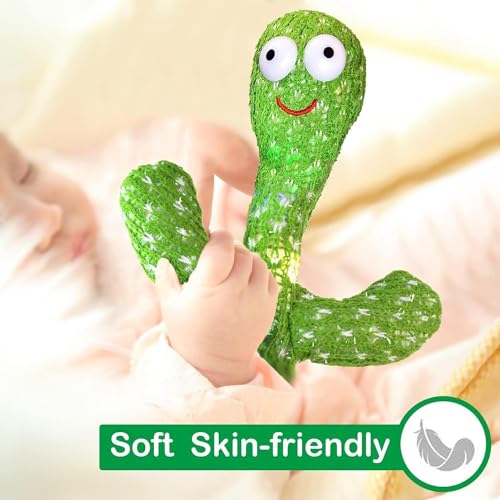 Image of Rechargeable Toys Talking Cactus Baby Toys for Kids Dancing Cactus Toys Can Sing Wriggle & Singing Recording Repeat What You Say Funny Education Toys for Home Decor for Kids