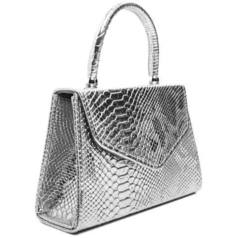 LeahWard Women's Silver Snake Clutch Bag Cover