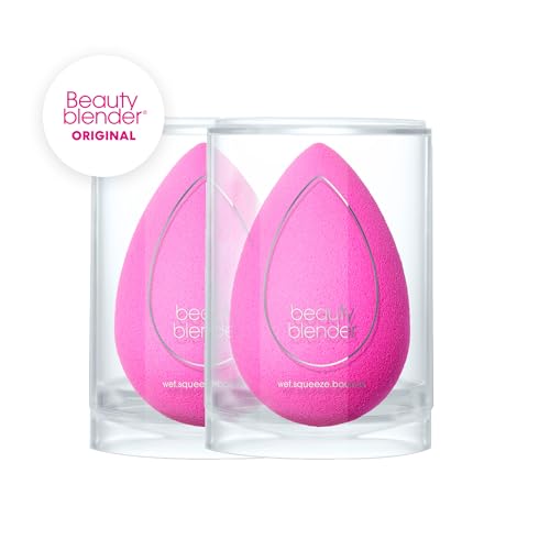 Beautyblender Original Pink 2-Pack Value Set - Aqua-Activated Make-up Schwamm - Latexfrei, Tierversuchsfrei, Nicht-Toxische Farbstoffe - Perfekt für Flüssige Foundation, Puder, BB-Creme und Concealer