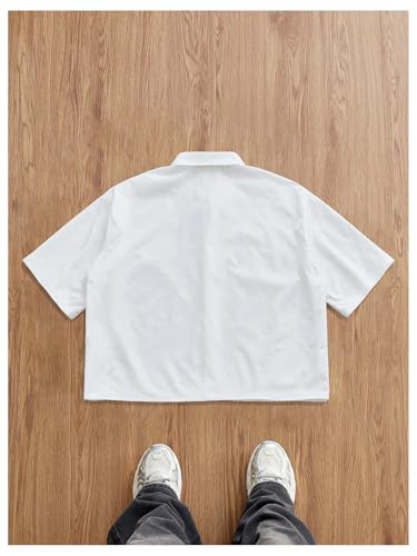 Men's Floral Button Down Shirts Short Sleeve Casual Collared Oversized Shirts Streetwear2