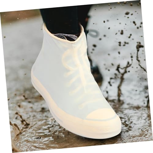 3 pares de fundas impermeables para botas de lluvia de látex para uso al aire libre, protector de calzado, apto para mujeres, esencial para clima húmedo miniatura 4