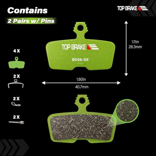 Image of TOP BRAKE Disc Bike Brake Pads Compatible with SRAM Code R RE RSC, DB8, Motive, AVID | MTB eMTB Downhill Trail All Mountain Enduro Cycling | 2026 iF Design Award