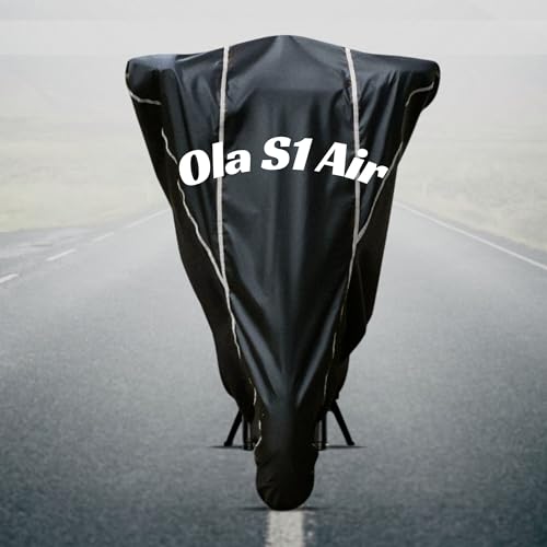 Nuzari Motorcycle Scooty Body Cover for Outdoor Use – Heavy Fabric Water Resistant Two Wheeler Cover with UV, Dust & Rain Protection ((Compatible for Ola S1 Air))