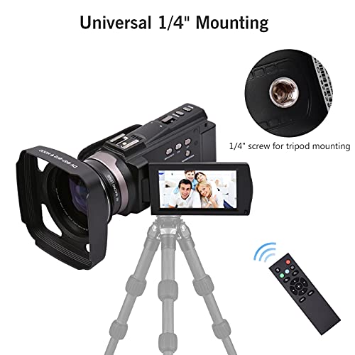Funien 4K 60FPS Ultra HD Digitale Videokamera DV-Camcorder 48MP 16X Zoom 3-Zoll drehbarer LCD-Touchsn WiFi-Sharing IR… – Bild 5