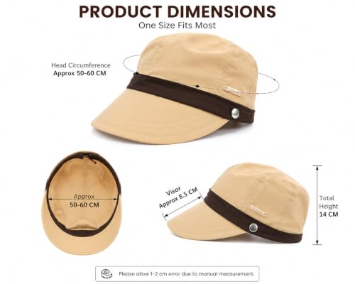 Image of Summer Cap for Women Fashion Wide Brim Sun Hats Sun Visor Caps for Women Bucket Hat Lightweight Packable UV Protection Cap Ladies Hat for Travel, Daily, Hiking, Beach