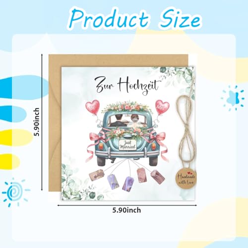 Hochzeitskarte Geldgeschenk Mit Umschlägen,Hochzeitskarte Mit Auto,Hochzeitskarte Geldgeschenk Hochzeit,Hochzeitsgeschenke Für Brautpaar,Geeignet Für Hochzeiten, Hochzeitstage