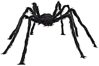 JOYIN 5 ft (60 inch/160cm) Huge Spider Cob Halloween Outdoor Decor Hairy Spider (Black)