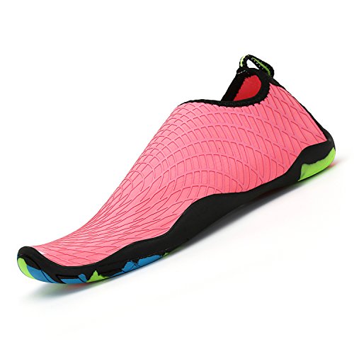 SAGUARO Zapatos de Agua Zapatillas de Playa Verano Barefoot Escarpines Antideslizante Calzado de Surf para Hombre Mujer, Rosa 41
