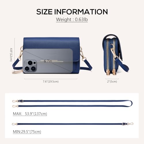Image of Roulens Small Crossbody Bag for Women,Cell Phone Purse Women's Shoulder Handbags Wallet Purse with Credit Card Slots