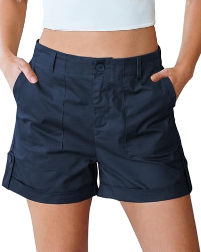 luvamia Shorts for Women High Waisted Dressy Casual Summer Elastic Waist...