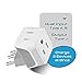 Ceptics Switzerland Travel Adapter Plug with Dual USA Input - Power - Type J (3 Pack) - Ultra Compact - Safe Grounded Perfect for Cell Phones, Laptops, Camera Chargers and More (CT-11A)