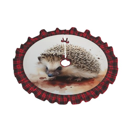 Jupe de sapin de Noël hérisson 121,9 cm décoration rustique - 8