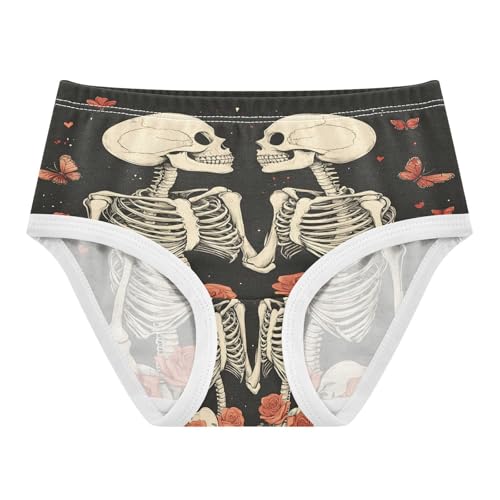 Skeletons Couple Flower Butterfly Valentine Toddler Girls's Underwear 2T 202b9059