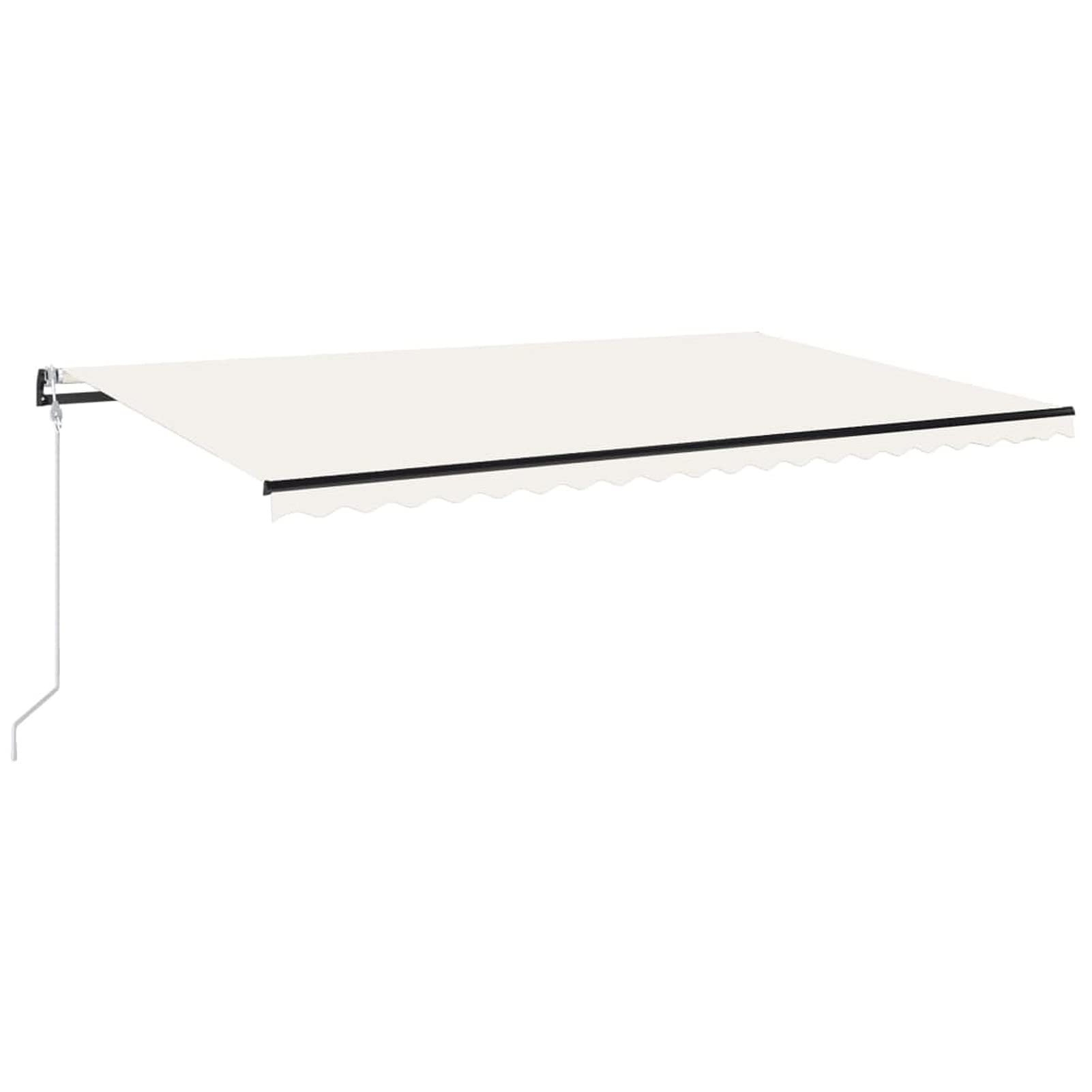 Toldo automático con LED y Sensor de Viento Crema 500x300 cm toldos Exterior terraza Vela toldo Solar Exterior Jardin Telas para toldos