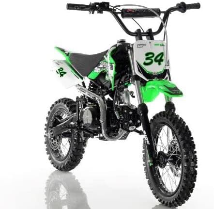 Miniatura 3 de HHH Motocicleta de motocross AGB-34CRF de 110 cc semiautomática sin embrague para niñosadolescentes de tamaño Pit Bike Dirtbike 110 Dirt Bike