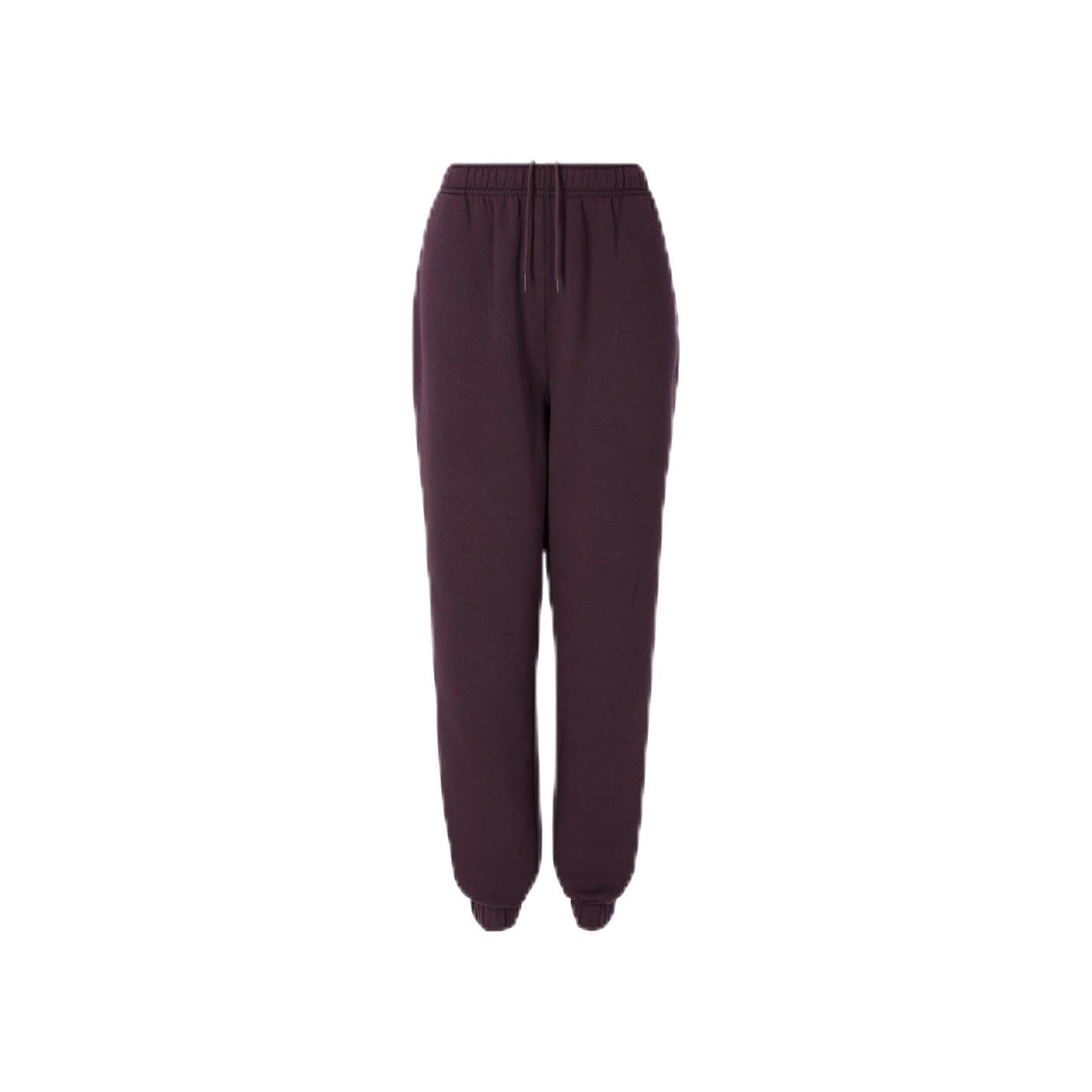 Slazenger Womens Closed Hem Fleece Pants Plum 12