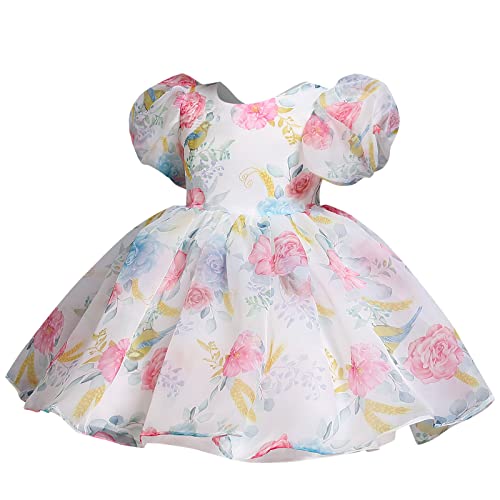 Short Puff Sleeve Flower Girl Dress Short Toddler Girls Fluffy Tulle Dress Pageant Dresses for Girls Baby Boy Clothes3