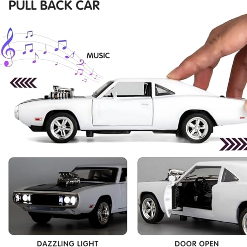 Image of Mashes Fast & Furious 7 Model Car Sports Car 1:32 Exclusive Alloy Metal Pull Back Die-cast Diecast Metal Pullback Toy with Openable Doors & Light Music Toys for Kids【Colors as Per Stock】
