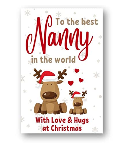 Second Ave Biglietto Di Auguri Natale Per Bambini - Renna Ed Elfo Su Carta Di Lino Premium 350g/m², Con Busta, Certificato FSC, Formato A5 (210x148mm)
