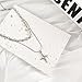 Buyongwant Star Necklace for Women Double Layered Chain Irregular Y2k Fashionable Simple Silver Jewelry