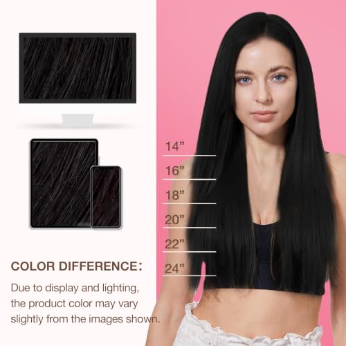 Image of GOO GOO Genius Weft Hair Extensions Human Hair Invisible Blend Flat Weft