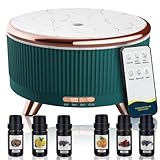 Essential Oil Diffuser for Home with 6 Essential Oils Set,500ml Diffuser with R/C 7 Colors Light & 3 Mist Mode Automatic Shut-Off,Aromatherapy Diffusers for Home,Office,Yoga,Spa,Gift