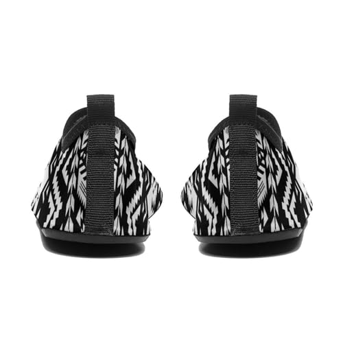 Black and White Tribal Navajo Pattern Water Shoes for Men and Women Quick-drying, Comfortable, Protective Activity Shoes3