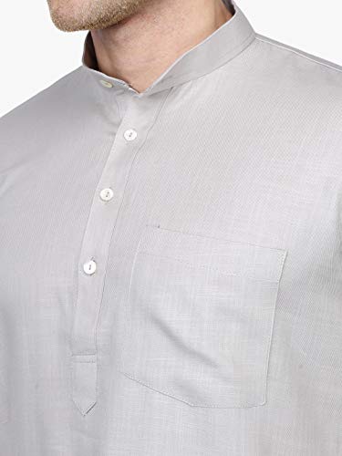 Image of Rajubhai Hargovindas Men's Premium Cotton Half Sleeve Solid Kurta