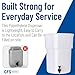 Carlisle FoodService Products Round Beverage Dispenser Drink Dispenser with Spigot for Catering, Plastic, 5 Gallons, White