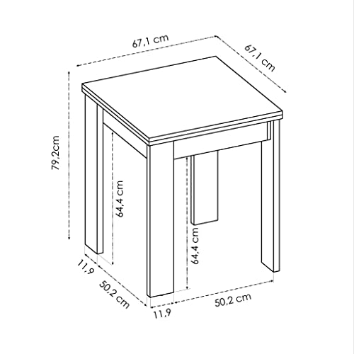Table d'appoint de cuisine extensible Dekit : la solution pour petits appartements encombrés