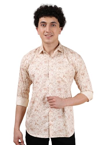 Image of Regular Fit Cotton Printed Casual Shirts for Men