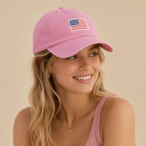 Image of USA Flag & Embroidery Premium 100% Cotton Low Profile Adjustable Baseball Dad Cap