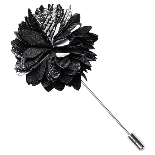 Image of GUSLESON 3.15 inch（8cm） Mens Stripe Tie and Lapel Pin Necktie Hankerchief Cufflinks Set for Men
