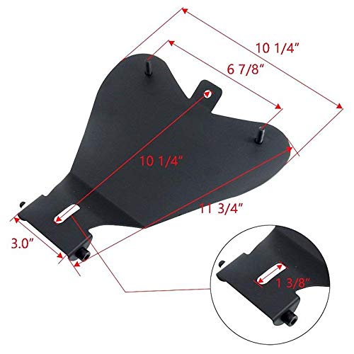 3" Leather Solo Seat With Spring Bracket Kit For Sportster Xl 1200 883 48 Chopper Bobber Seats Custom（Brown） #TOP4