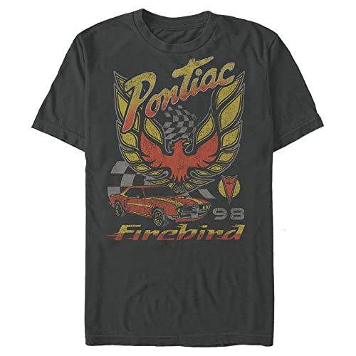 General Motors Firebird Race Young Men's Short Sleeve Tee Shirt, Charcoal, Large