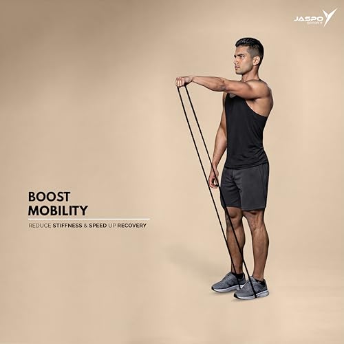 Image of Jaspo Fit Stretch Latex Resistance Band for Workout | Durable Exercise & Stretching Bands for Home Gym | Strength Training, Flexibility & Mobility | Ideal for Men & Women - S (15-30 kgs)