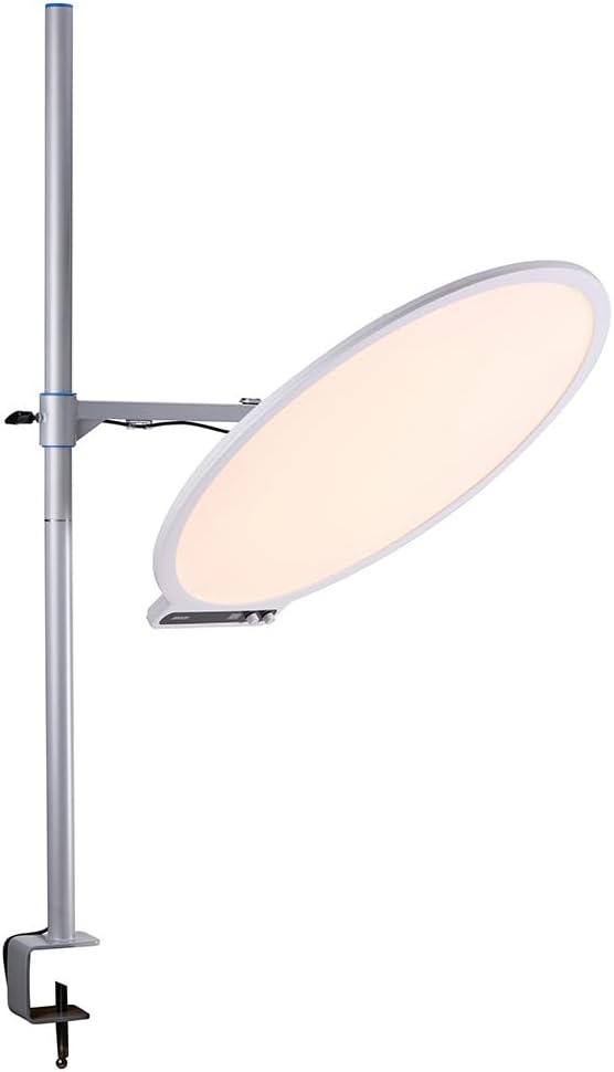 amaran Verge Max 22" 60W Bi-Color Circular LED Light Panel, White - Includes Desk Clamp Stand with a 360deg Swing Mounting Arm and 180deg Pan Tilt Control