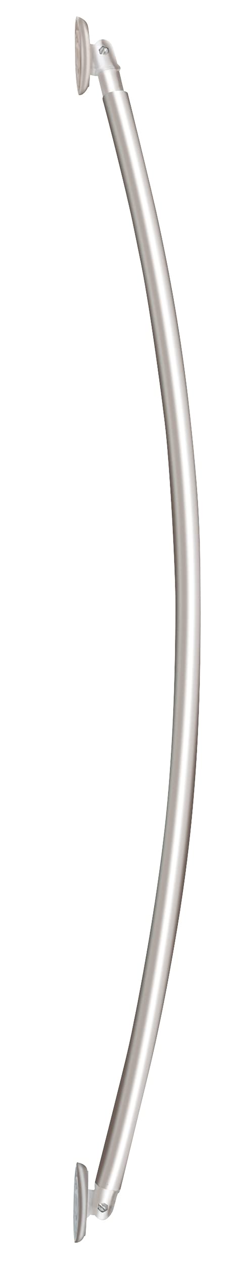 WENKO Telescopische douchegordijnstang, uittrekbare douchegordijnstang om te klemmen, zonder boren, extra stabiel met diameter van 2,8 cm, van roestvrij en duurzaam aluminium, 110-245 cm, wit