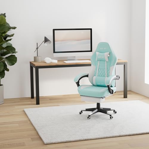 Image of Ergonomic Video Gamer Chairs Gaming Computer Chair Gamer Chairs for Adults Massage Lumbar Support Swivel Height Adjustable Headrest Backrest