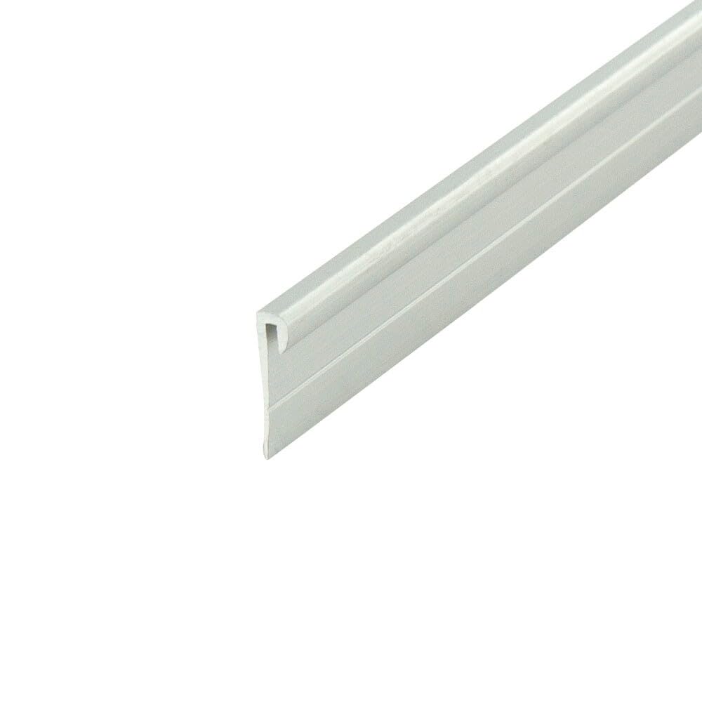 Outwater Aluminum J Channel Fits Material 3/64 Inch Thick Clear Anodized (Satin) Finish Aluminum Cap Moulding 46 Inch Length (Pack of 3)